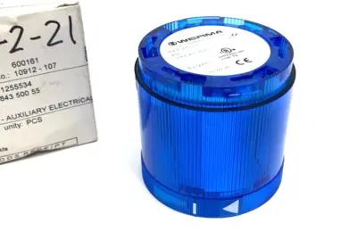 New | in-Stock WERMA Permanent LED Beacon Light Blue 24VAC/DC 843.500.55 Light Source Equipment Michigan US | Maverick Industrial Sales #1462979