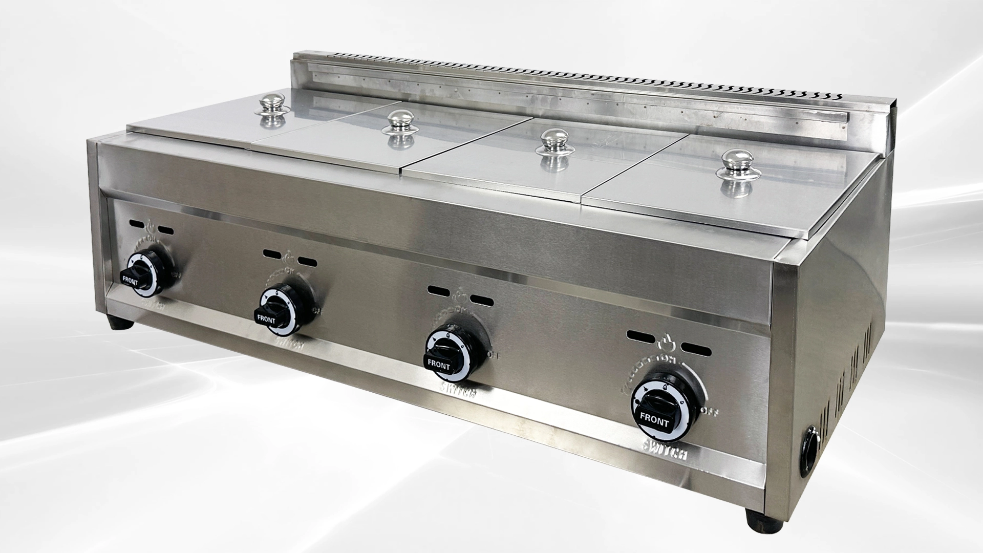 171-0453 14 Gallon 4 Bank Countertop Propane Deep Fryer