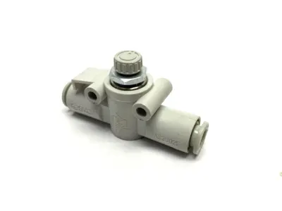 USED SMC PNEUMATIC IN-LINE FLOW CONTROL VALVE 5/16" OD