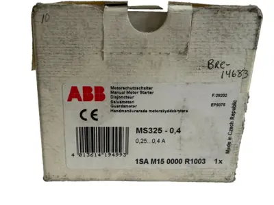 NEW ABB MS325-0.4 MANUAL MOTOR STARTER MS32504
