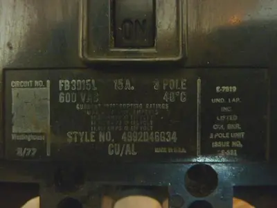 USED WESTINGHOUSE FB3015L