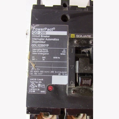 Square D 3 Pole 200 Amp QD Breaker