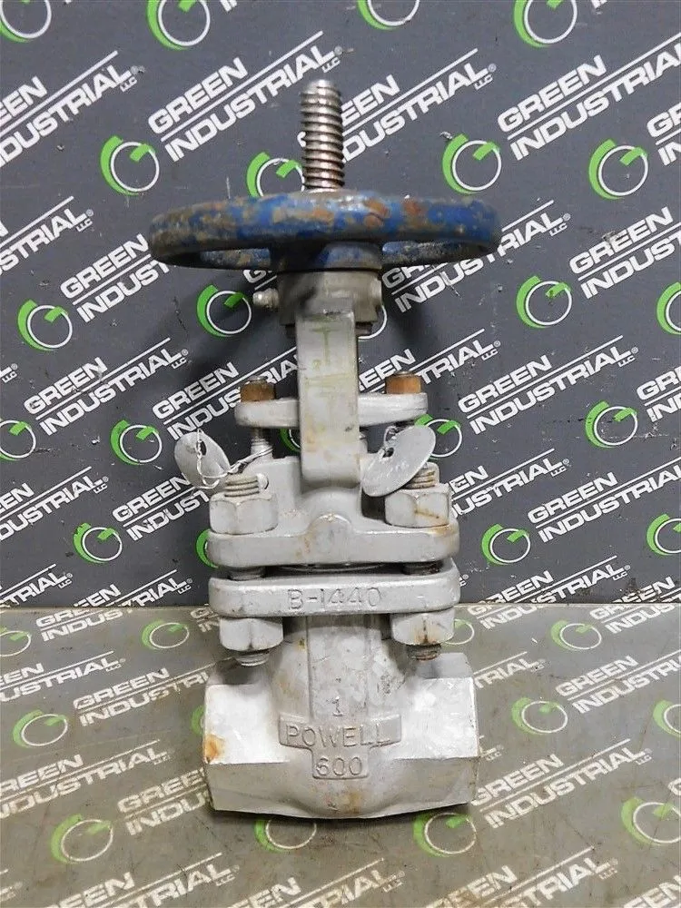 Powell 1972 Gate Valve 1" 600 Class 1440 psi WOG 500°F Max. Used