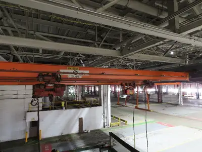Cleveland Tramrail P&H 2 Ton Single Girder Underhung Bridge Crane 45' 10" Span