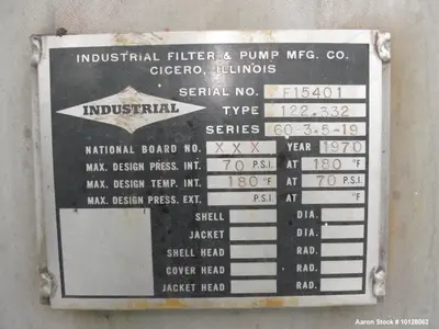 USED INDUSTRIAL FILTER 122.332