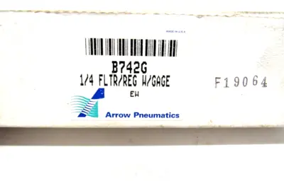 NEW ARROW PNEUMATICS B742G FILTER/ REGULATOR W/GAUGE 1/4"