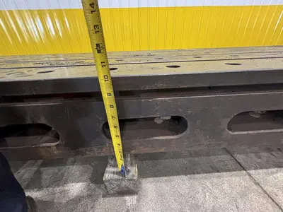 24' X 4' HEAVY DUTY T-SLOTTED PLANER MILL TABLE / FLOOR PLATE: STOCK #23014