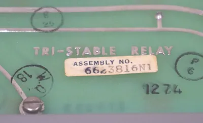 USED BAILEY 6623817G1 TRI-STABLE RELAY MODULE 6623816N1