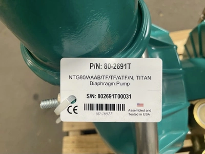 3" Titan Diaphragm Pump NTG80/AAAB/TF/TF/ATF/N, P/N 80-2691T
