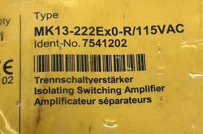 Used TURCK MK13-222EX0-R/115VAC Relays & Switches | Surplus Asset Holdings #1205750