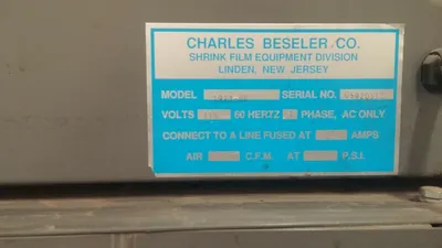 Used Beseler T-14-8 Shrink Tunnels Quebec CA | Machineco #1256395