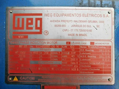Used WEG MGP 7011 A.C. Motors Ohio US | Equipment Recovery Corp. #1331199
