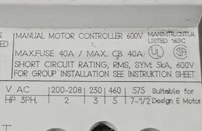 SIEMENS 3VU1600-1ML00 Circuit Breaker. Loc4C-21