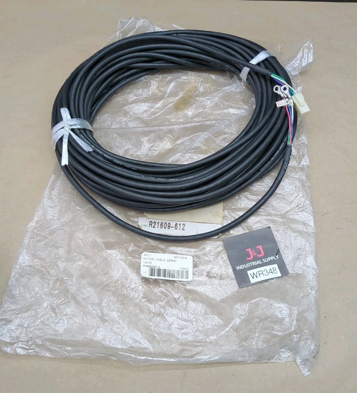 New Yaskawa DP9320081-5 Motor Cable Cord Wire Taiyo E67647 AWM 2517 3PH