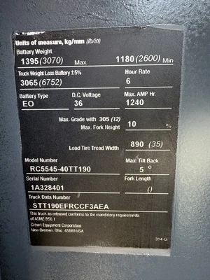 Used 2007 CROWN RC5545-40TT190 Misc Forklifts Wisconsin US | Forklifttrader.com #1285463