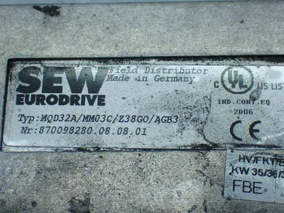 Used SEW EURODRIVE MQD32A/MM03C/Z38G0/AGB3 Variable Speed Drives Ohio US | HGR 24 #838783