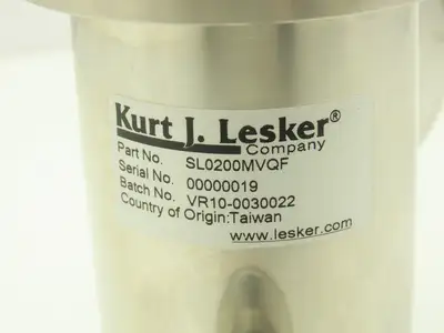 Kurt J Lesker SL0200MVQF Manual Bellows Angle Valve 2" SS Flanged W 1" Reducer