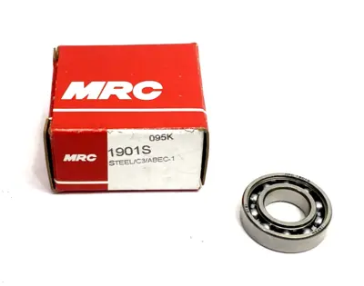 1901S | MRC  Radial Deep Groove Ball Bearing 12mm Bore 24mm O.D. 6mm Wide LOT OF 3 - New