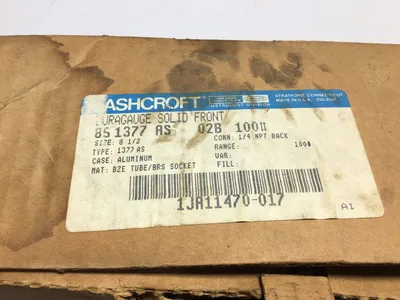 Ashcroft 1JA11470-017 Pressure Gauge 1/4″NPT Bronze Tube Brass Socket 0-100PSI