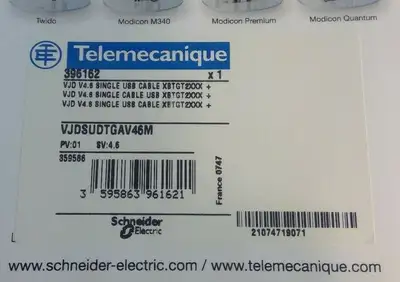 Telemecanique VJDSUDTGAV46M VJD Lite V4.6 Single USB Cable SN: 21074719071 3C