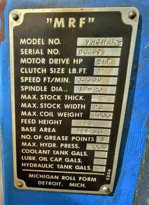 MICHIGAN ROLL FORM 24CLR Coilers / Reels | H.E. Phipps Co. Inc. (11)