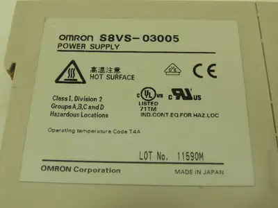 Omron S8VS-03005 Power Supply 5V Output 100-240V Input