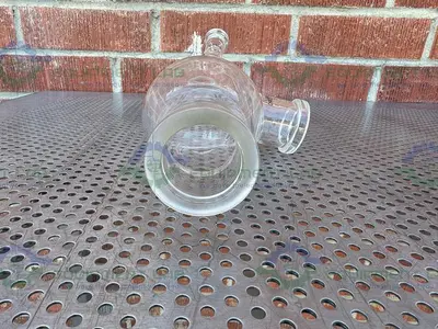 USED USA LAB GLASS BUMP TRAP W/ ID40/ED60 JOINT AND ID18/ED35 JOINTS