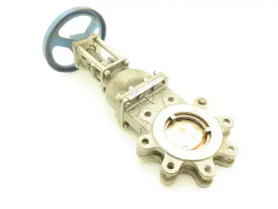 Velan L12-0320B-13BL  4" Stainless Knife Gate Valve 316SS Rising Stem Lug Style