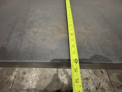 36" X 72" X 9" THICK BLACK GRANITE SURFACE PLATE WITH STAND: STOCK #23490