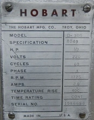 USED Hobart D-300