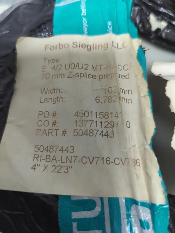 New | in-Stock FORBO SEIGLING 50487443 Conveyors Ohio US | Surplus Asset Holdings #1242018