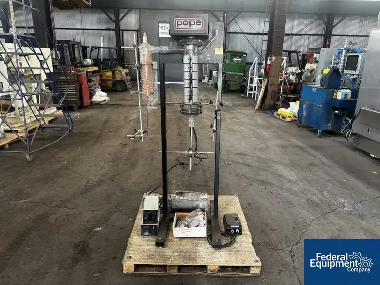Used Pope Scientific 4" Pope Wiped Film Evaporator, Glass and Stainless Evaporators Ohio US | Federal Equipment Company 18 #139992