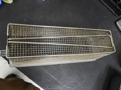 Used Falcon Restaurant Supply Used 17"x5.5"x6" Stainless Steel Deep Fryer Basket Food, Restaurant, & Bakery Parts & Accessories Illinois US | Falcon Restaurant Supply #1376636