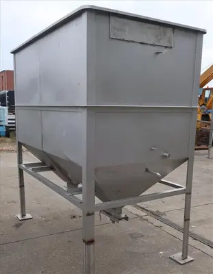 SPC8404  Bin Hopper Silo 126 cu.ft., bulk storage bin, Stainless Steel