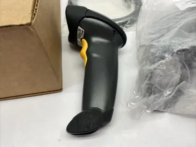USED ZEBRA BARCODE SCANNER USB KIT, W/ STAND