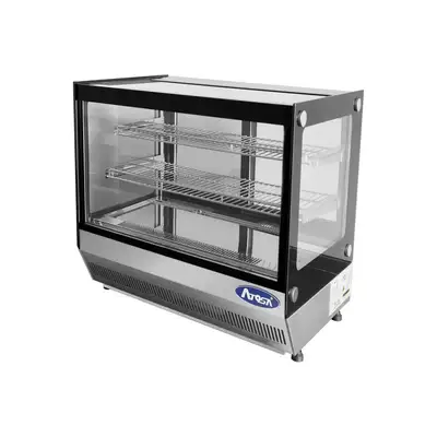 New | in-Stock Atosa New Atosa CRDS-42 Countertop Refrigerated Display Square, 4.2 Cu Ft Display Refrigerators Illinois US | Falcon Restaurant Supply #1375282