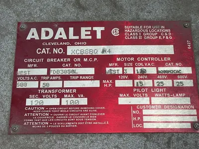 Used ADALET XCBSAQ N4 Starters Ohio US | HGR 24 #1286810
