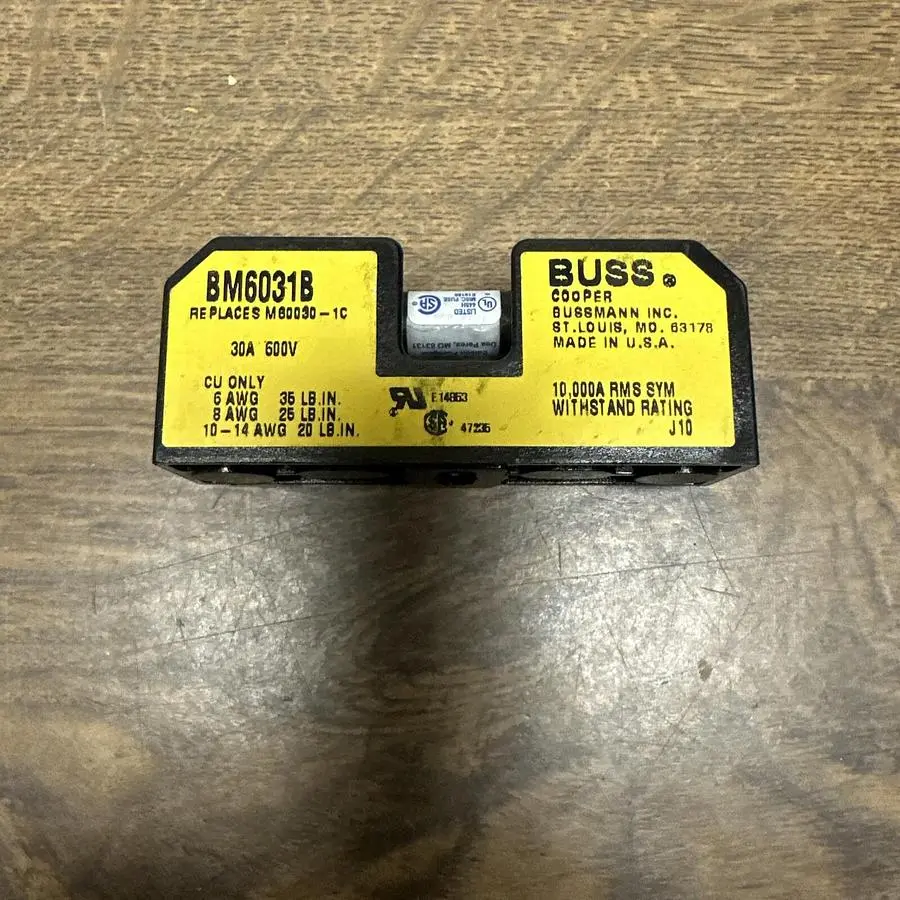 New | in-Stock BUSS BM6031B Miscellaneous Equipment (Electrical & Power) | Surplus Asset Holdings #1194108