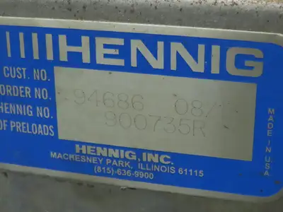 Hennig 900735R Way Cover 34" Wide Machine Cover 25" ID 122.5" Long