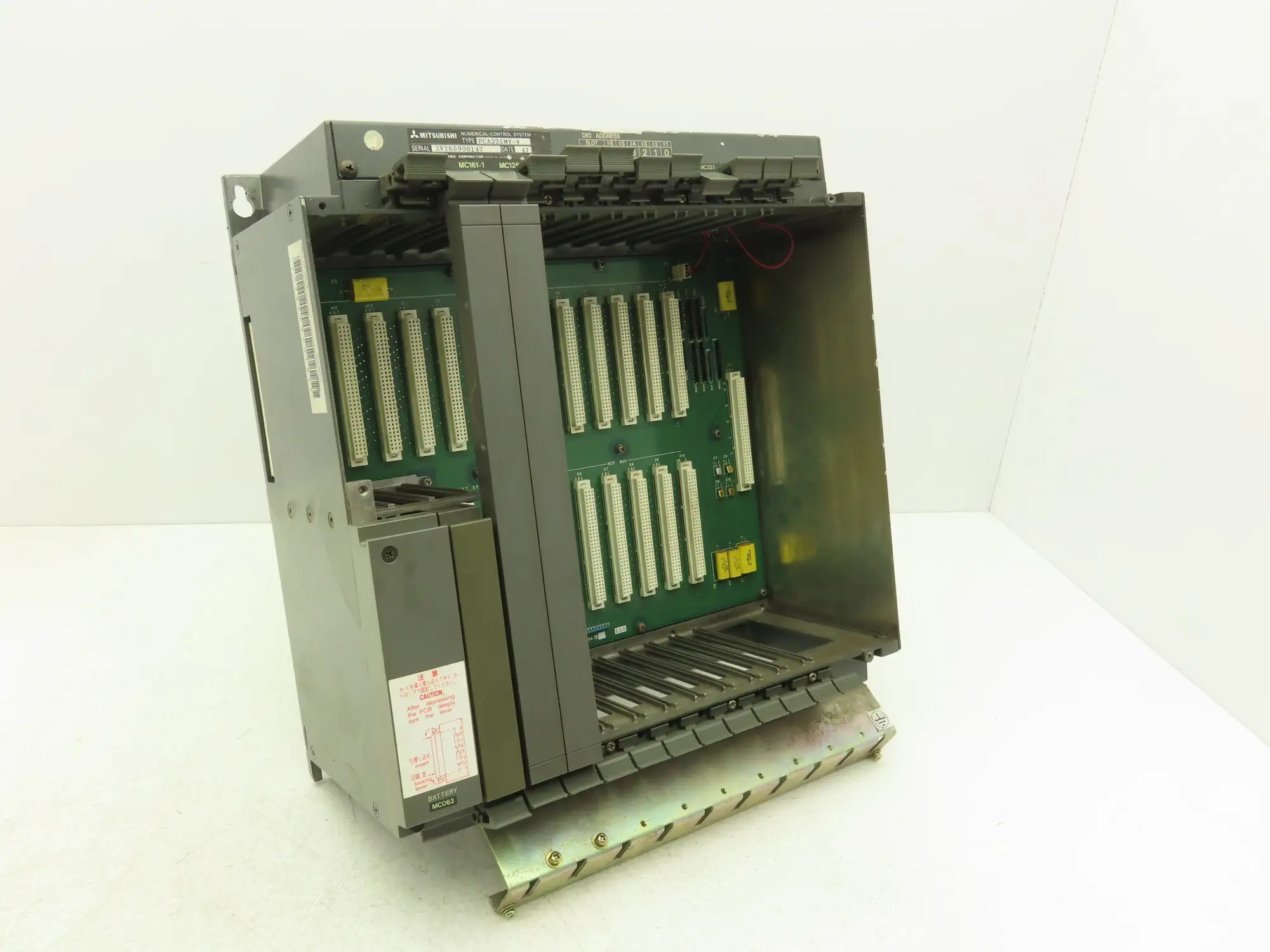 Mitsubishi FCA335MY-V PCB Slot Rack Chassis & Backplane Card Assembly MEC-M1A