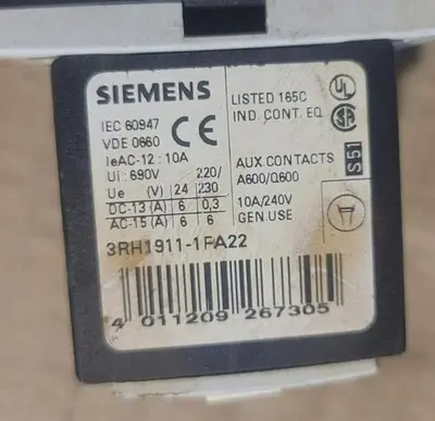 USED SIEMENS 3RH1122-1BB40
