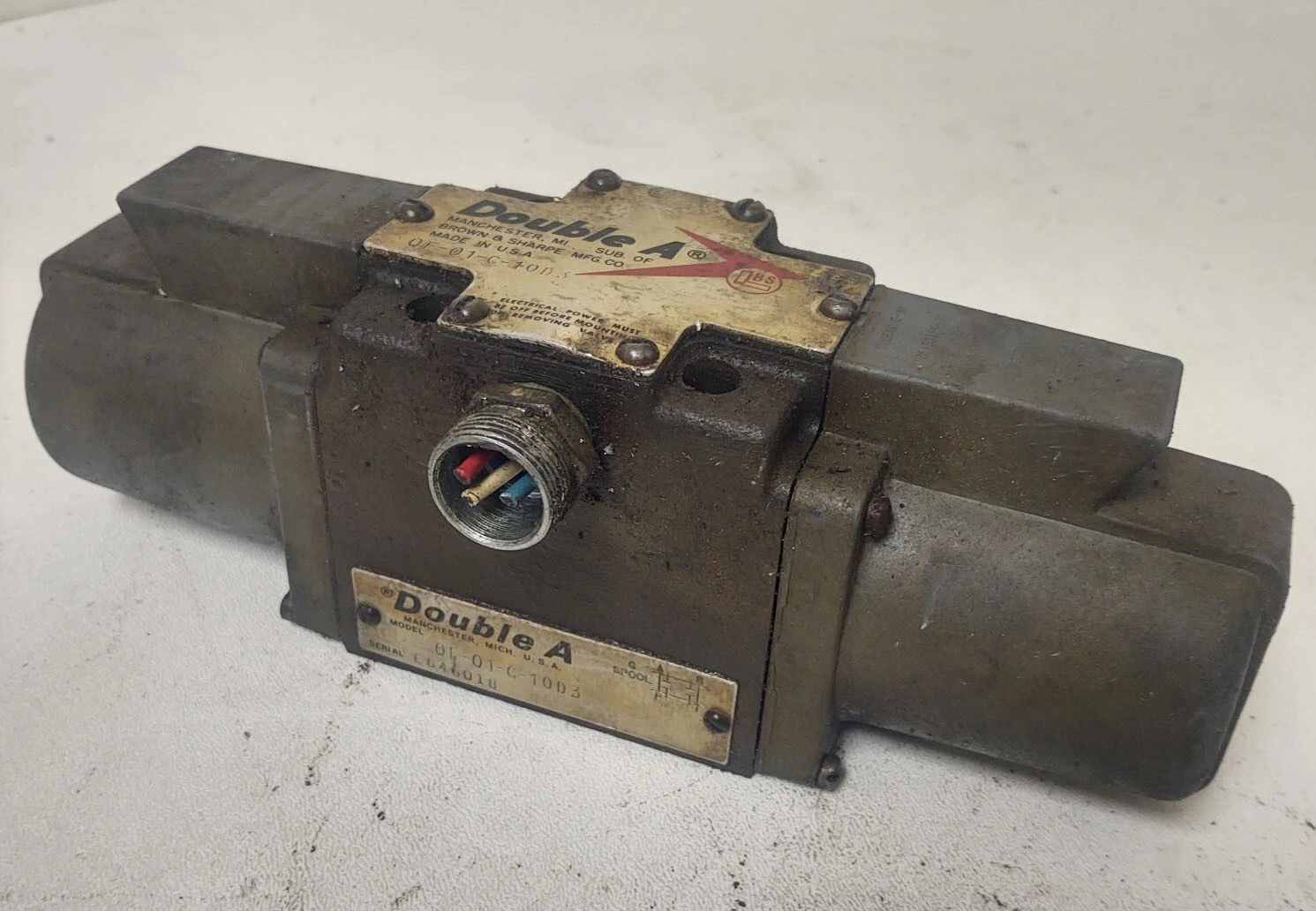 🔥D05 C Spool DOUBLE A QF-01-C-10D3 HYDRAULIC VALVE 115V Coils