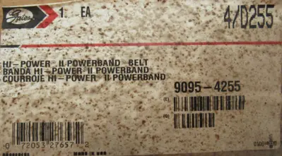 NEW GATES 9095-4255 HI-POWER POWERBAND BELT 4/D255 90954255