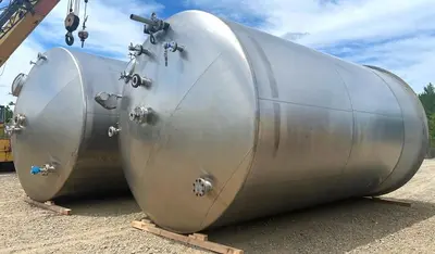Tank, 15,000 Gallon, Vertical, 304L Stainless Steel, ASME, #5991729