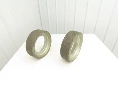 Camso 94012810 Solid Tire And 5 Bolt Rim 323X100 Removed From JLG 10MSP Lot of 2