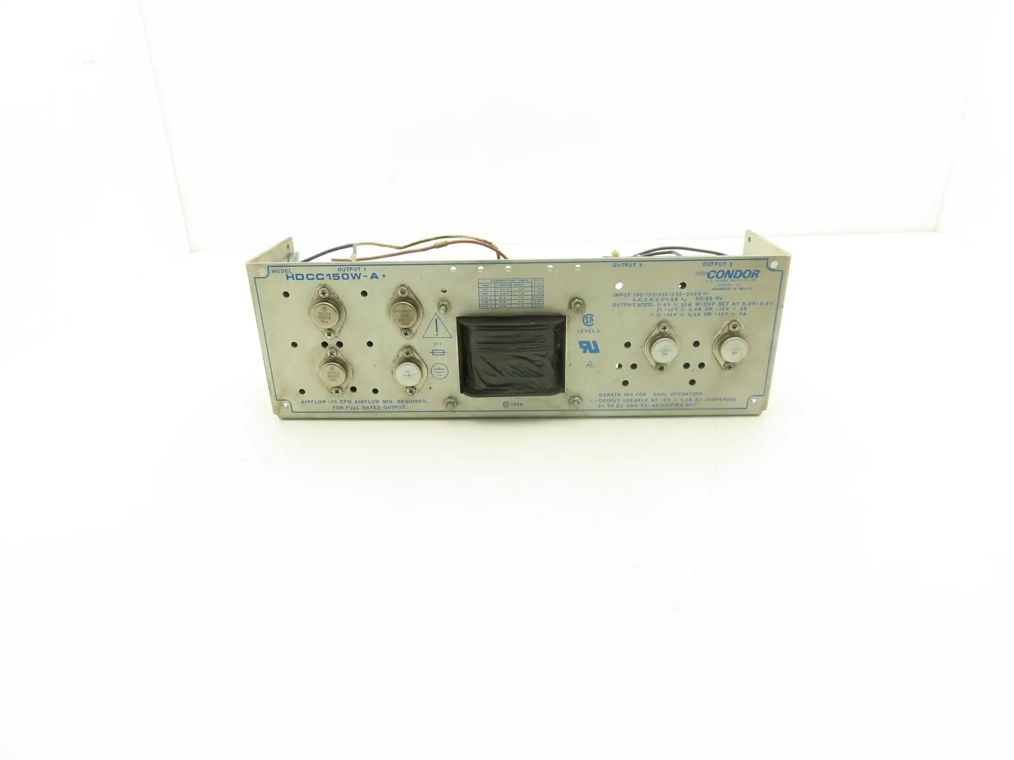 Condor HDCC150W-A+ Power Supply 240VAC Input 12 Or 15VDC Output 50/60Hz