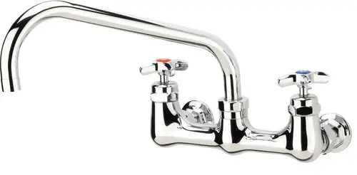 Krowne 18-814L Splash Mount Faucet w/ 14" Swing Spout & 4 Arm Handles