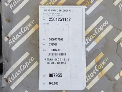 New | in-Stock ATLAS COPCO 91001286 Rock Drills British Columbia CA | Lenmark #1743997