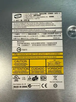 Cisco Ws-C2960G-24TC-L Switch /WSC2960G-24TC-L (8.2.7)