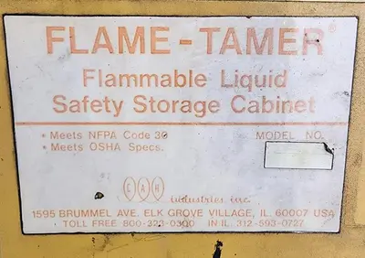 Flame-Tamer 55 Gallon Flammable Storage Cabinet